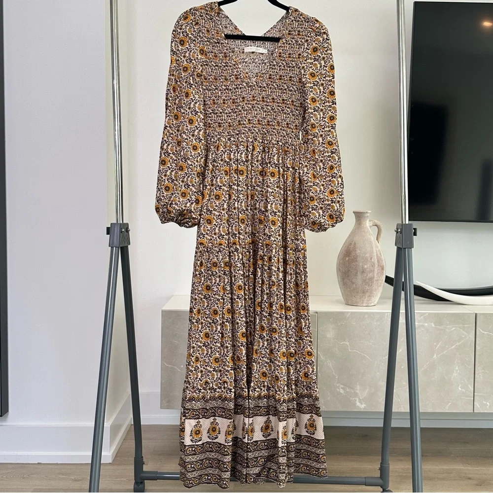 🛑SOLD🛑Christy Dawn The Aimee Dress in Golden Sunflower  Size XS/S - Picture 4 of 16
